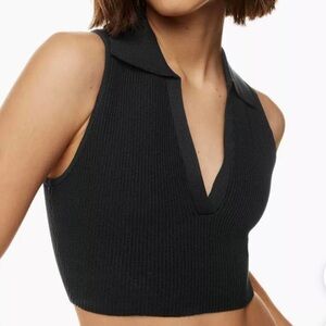 Aritzia Babaton // Sculpt Knit Polo Tank